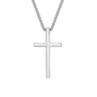 Nahaufnahme Kreuz-Anhänger der Kreuz Kette in Silber